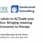 ACTivate Your Values Workshop Slides - BABCP Conference 2017